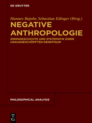 cover image of Negative Anthropologie